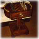 walnut wooden chess table